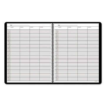 AT-A-GLANCE® Four-person Group Undated Daily Appointment Book, 10.88 X 8.5, Black Cover, 12-month (jan To Dec): Undated freeshipping - TVN Wholesale